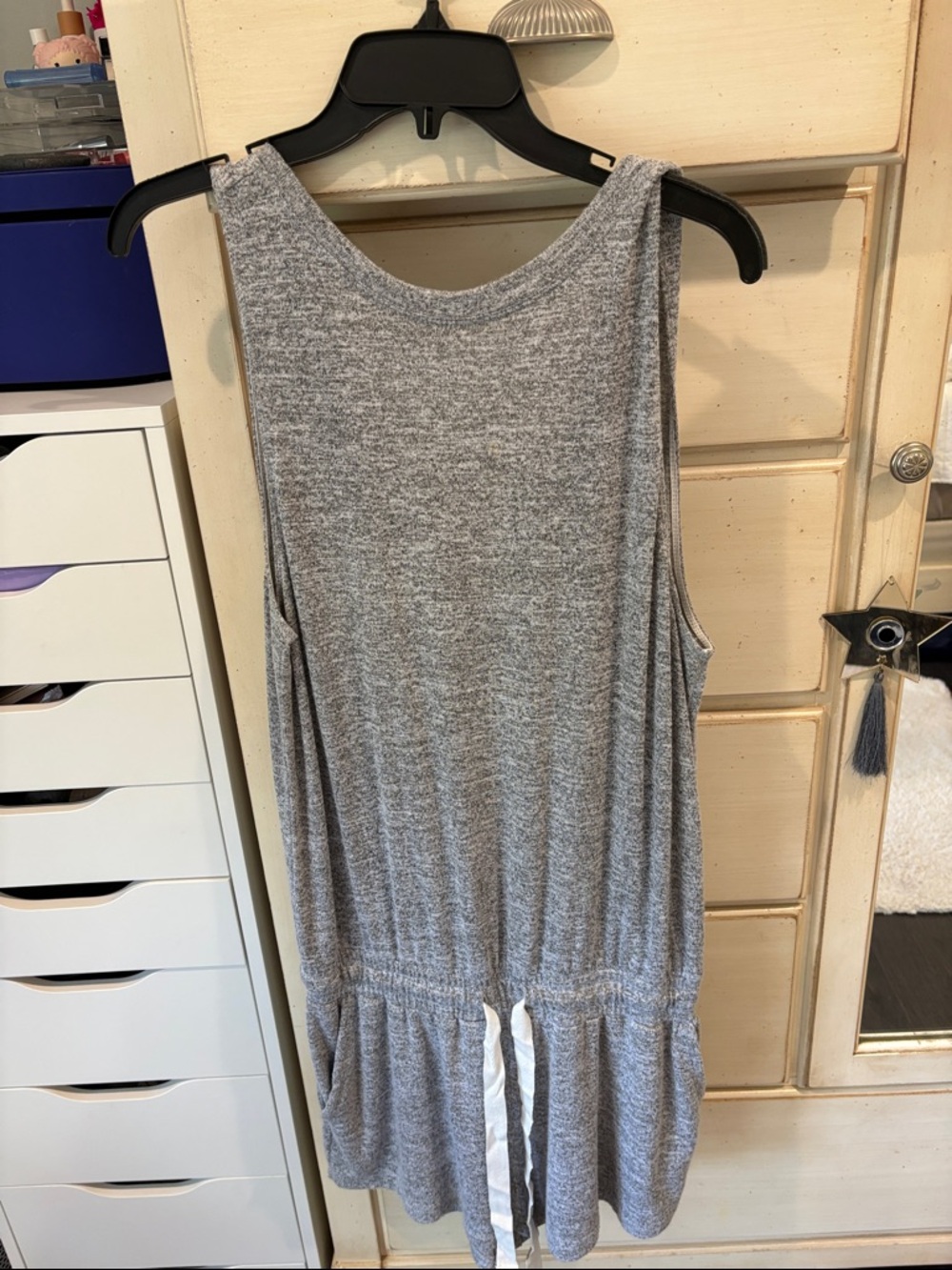 Wilfred Gray Sleeveless Drawstring Romper